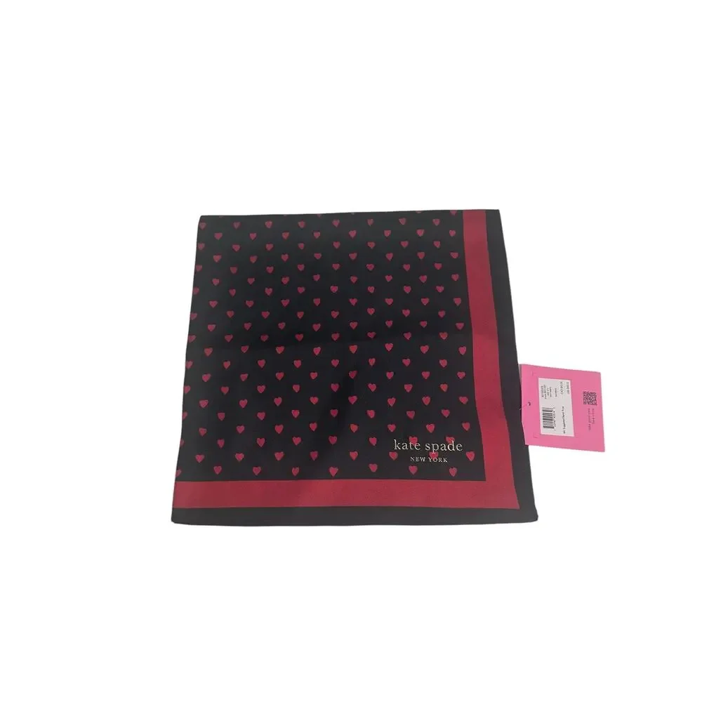 Kate Spade mini hearts silk bandana scarf